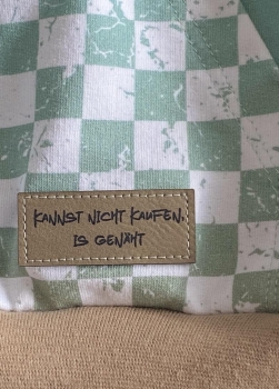 Label  " KANNST NICHT KAUFEN... " -  ca. 5 cm breit - Kunstleder ++ Farbauswahl ++